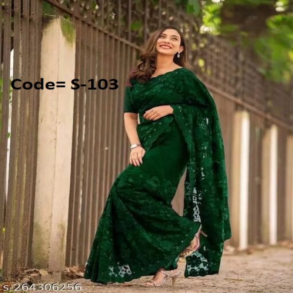 Georgette High Quality Embroidery Stylish Sharee