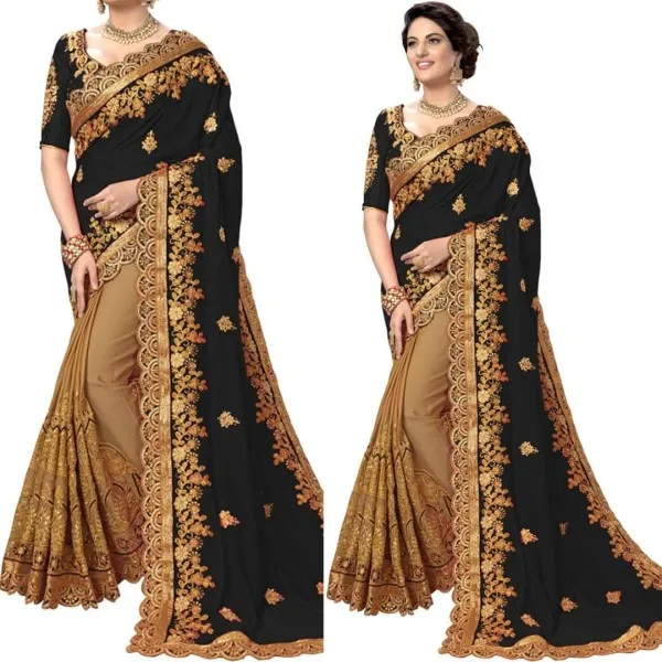 Georgette High Quality Embroidery Stylish Sharee