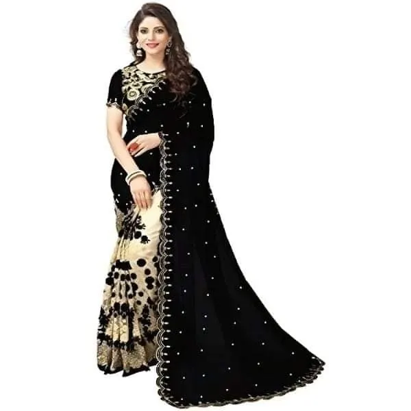 Georgette High Quality Embroidery Stylish Sharee